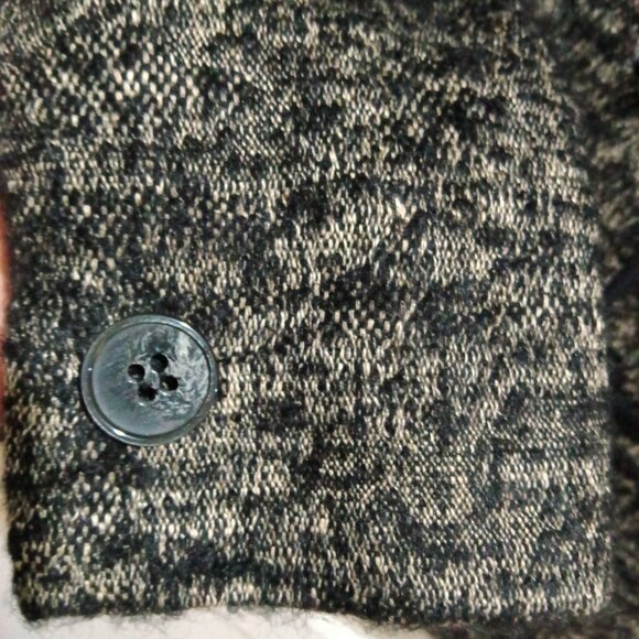 Worth Petites Black & Gray Linen, Wool, Mohair & Alpaca Jacket - Picture 4 of 6